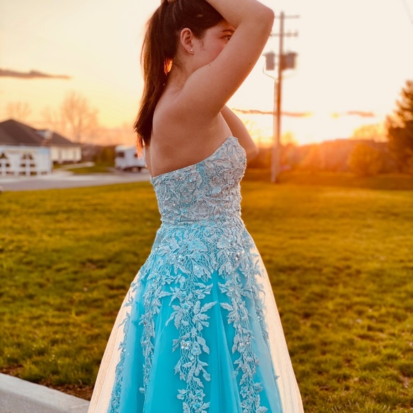 Baby Blue Prom Dress - Picture 3 of 8